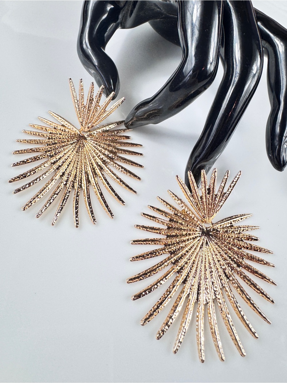 Zara Gold Sunburst Post Earrings
